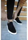 Terzi Bey Klasik Erkek Ayakkabı 001 Siyah Süet (beyaz Taban)