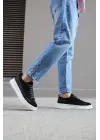 Terzi Bey Sneakers Ayakkabı 010 Siyah Süet (beyaz Taban)