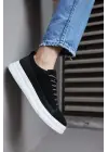 Terzi Bey Sneakers Ayakkabı 010 Siyah Süet (beyaz Taban)