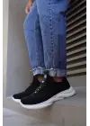 Knack Sneakers Siyah Beyaz Süet Erkek Ayakkabısı