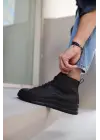 Terzi Bey Yüksek Taban Ayakkabı C-030 Siyah (siyah Taban)