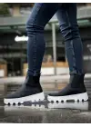 Terzi Bey Yüksek Taban Chelsea Bot 113 Siyah (beyaz Taban)