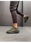 Terzi Bey Yüksek Taban Günlük Ayakkabı 040 Haki (siyah Taban)