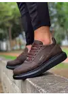 Terzi Bey Yüksek Taban Günlük Ayakkabı 040 Kahverengi (siyah Taban)