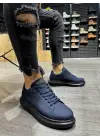 Terzi Bey Yüksek Taban Günlük Ayakkabı 045 Lacivert (siyah Taban)