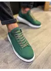 Terzi Bey Yüksek Taban Günlük Ayakkabı 045 Yeşil (beyaz Taban)