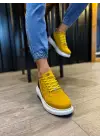 Terzi Bey Yüksek Taban Günlük Süet Ayakkabı 040 Sarı