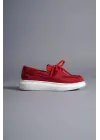 Terzi Bey Yüksek Taban Mevsimlik Keten Ayakkabı 009 Kırmızı