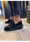 Terzi Bey Yüksek Taban Mevsimlik Süet Ayakkabı 009 Siyah (siyah Taban)