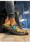 Terzi Bey Yüksek Taban Renkli Baskılı Günlük Ayakkabı 046 Hot