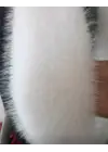 Kürk Orijinal Beyaz Seksi Omuzluk Şık Kürk