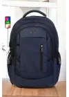 Lacivert Sportif Darbe Emici Su Geçirmez 14-16 inç Laptop Sırt Çantası