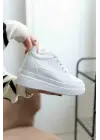 Lauren Kadın Gizli Topuk Mat Beyaz Spor Ayakkabı