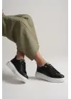 Liza Kadın Şık Günlük Siyah Sneaker