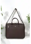 Lüx Unisex Kahverengi Laptop & Evrak Çantası 13-14.6 inç