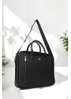 Lüx Unisex Siyah Laptop & Evrak Çantası 13-14.6 inç