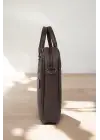 Lüx Unisex Kahverengi Laptop & Evrak Çantası 13-14.6 inç