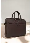 Lüx Unisex Kahverengi Laptop & Evrak Çantası 13-14.6 inç