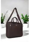 Lüx Unisex Kahverengi Laptop & Evrak Çantası 13-14.6 inç