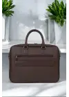 Lüx Unisex Kahverengi Laptop & Evrak Çantası 13-14.6 inç