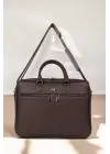 Lüx Unisex Kahverengi Laptop & Evrak Çantası 13-14.6 inç