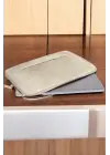 Macbook Air Pro 13 & 13.3 İnç Hakiki Deri Bej Laptop Kılıfı