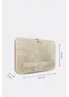 Macbook Air Pro 13 & 13.3 İnç Hakiki Deri Bej Laptop Kılıfı