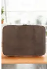 Macbook Air Pro 13 & 13.3 İnç Hakiki Deri Kahverengi Laptop Kılıfı