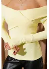 Madonna Çapraz Yaka Bluz Sarı T4331