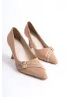Maya Kadın Nude Saten Topuklu Ayakkabı