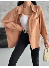 Modal Oversize Cepli Gömlek