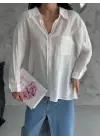 Modal Oversize Cepli Gömlek
