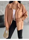 Modal Oversize Cepli Gömlek