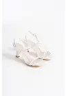 Monya Kadın Beyaz Topuklu Sandalet