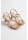 Monya Kadın Nude Topuklu Sandalet