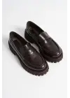 Noir Kadın Günlük Acı Kahve Loafer Ayakkabı