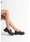 Noir Kadın Günlük Acı Kahve Loafer Ayakkabı