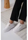 Nova Kadın Gold Detaylı Beyaz Sneaker