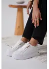 Nova Kadın Gold Detaylı Beyaz Sneaker