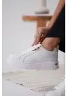 Nova Kadın Gold Detaylı Beyaz Sneaker