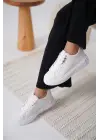 Nova Kadın Gümüş Detaylı Beyaz Sneaker