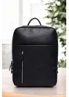 Organizer Premium Deri 16 inç Crazy Siyah Sırt Laptop Çantası