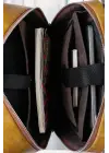 Organizer Premium Deri 16 inç Crazy Taba Sırt Laptop Çantası