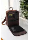 Organizer Premium Deri 16 inç Taba Nova Sırt Laptop Çantası