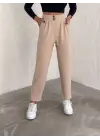 Örme Krep Pantolon Çift Düğmeli