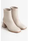 Ornela Kadın Bej Topuklu Bot
