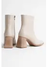 Ornela Kadın Bej Topuklu Bot