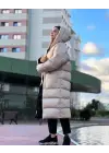 Oversize Uzun Şişme Mont