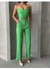 Palazzo Pantolonlu Alt Üst Takım Yeşil