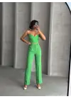 Palazzo Pantolonlu Alt Üst Takım Yeşil